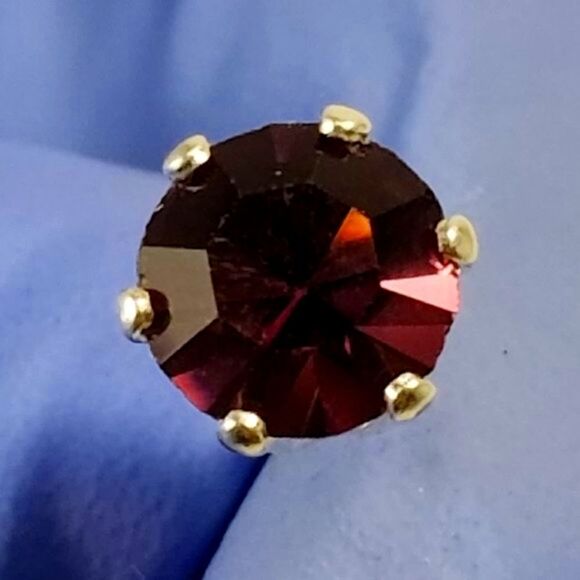 Swarovski Crystal Element - Sterling Silver Overlay 2 CTW purple Stud Earrings - Picture 2 of 6